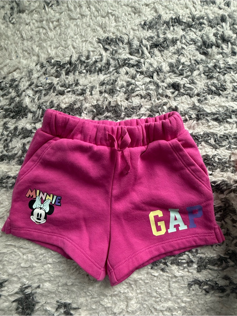 Disney Girls' Hot Pink Minnie Mouse GAP Cotton Shorts